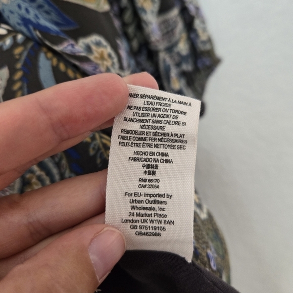 Free People S Rain or Shine Gray Print Mini Dress - Picture 9 of 9